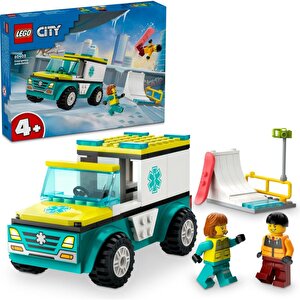 City 60403 Acil Ambulansı Ve Snowboardcu (79 Parça)