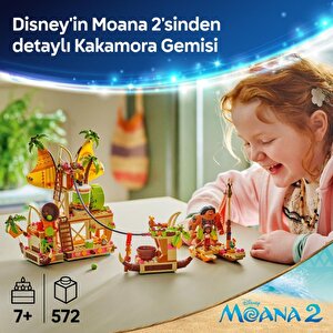 Lego 43258  Disney Moana 2 Kakamora Gemisi - 7+ Çocuklar Için Hazine Sandığı Içeren Yaratıcı Oyuncak Yapım Seti (572 Pr)