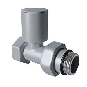Radyatör Vanası 1/2'' Pütürlü Gri Düz (metal Volanlı)