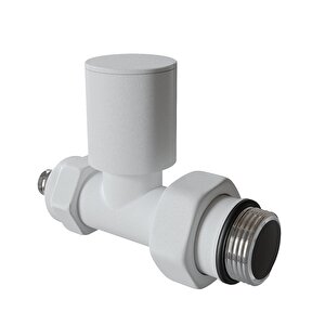 Radyatör Vanası 1/2'' Pütürlü Beyaz Düz Pex (metal Volanlı 16*2mm Boru Bağl. Rakorlu)