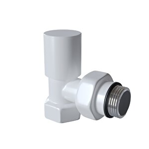 Radyatör Vanası 1/2'' Beyaz Köşe (metal Volanlı)