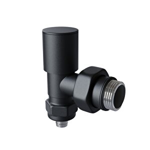 Radyatör Vanası 1/2'' Pütürlü Siyah Köşe Pex (metal Volanlı 16*2mm Boru Bağl. Rakorlu)