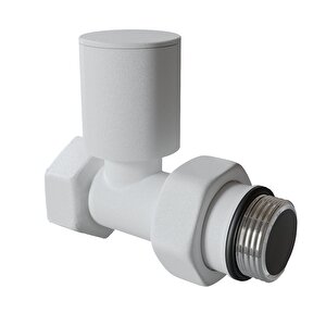 Radyatör Vanası 1/2'' Pütürlü Beyaz Düz (metal Volanlı)