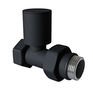 Radyatör Vanası 1/2'' Siyah Düz (metal Volanlı)