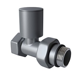 Radyatör Vanası 1/2'' Antrasit Düz (metal Volanlı)