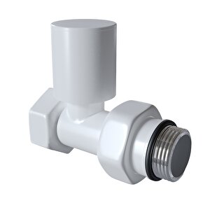 Radyatör Vanası 1/2'' Beyaz Düz (metal Volanlı)
