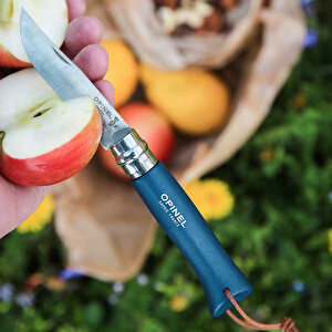Katlanır Cep Çakısı - Opinel - Gürgen Ağacı Sap - Mavi Çakı No:8