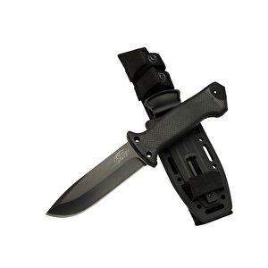 Tiger Tactical Htm 3321 A Siyah Outdoor / Survival Bıçak 27cm - Kauçuk Sap, Kılıflı, Kutulu