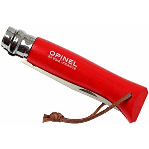 Katlanır Cep Çakısı - Opinel - Gürgen Ağacı Sap - Kırmızı Çakı No:8