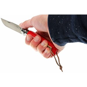 Katlanır Cep Çakısı - Opinel - Gürgen Ağacı Sap - Kırmızı Çakı No:8