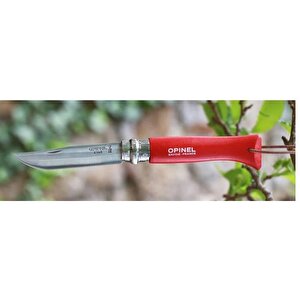 Katlanır Cep Çakısı - Opinel - Gürgen Ağacı Sap - Kırmızı Çakı No:8