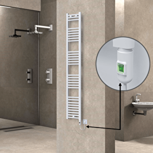 Haiti Elektrikli Havlupan 300x1800 Düz Beyaz (on/off Düğmeli) 600w