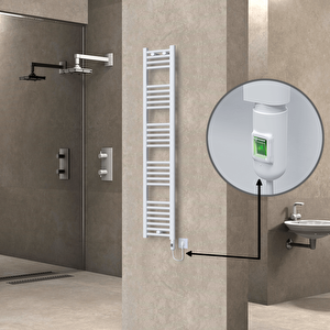 Haiti Elektrikli Havlupan 300x1500 Düz Beyaz (on/off Düğmeli) 600w