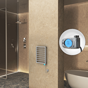 Naxos Elektrikli Havlupan 450x655 Gri 7012 Texture (musa Termostat) 300w