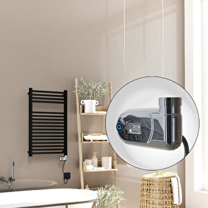 Barbados Elektrikli Havlupan 500x800 Siyah Mat (thesis Termostat) 600w