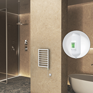 Naxos Elektrikli Havlupan 450x655 Beyaz Mat (on/off Düğmeli) 300w