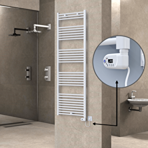 Haiti Elektrikli Havlupan 600x1800 Düz Beyaz (thesis Termostat) 900w