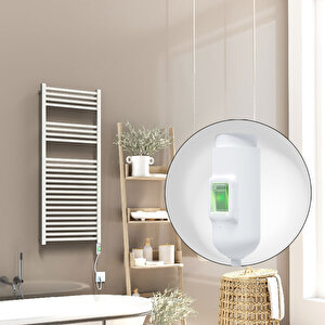 Barbados Elektrikli Havlupan 500x1200 Beyaz Parlak (on/off Düğmeli) 600w