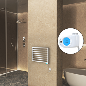 Naxos Elektrikli Havlupan 800x578 Beyaz Mat (musa Termostat) 300w