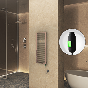 Naxos Elektrikli Havlupan 500x1193 Rose Gold Parlak (on/off Düğmeli) 300w