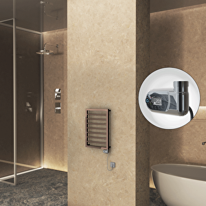 Naxos Elektrikli Havlupan 450x655 Rose Gold Parlak (thesis Termostat) 200w