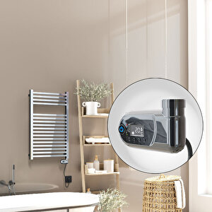 Barbados Elektrikli Havlupan 500x800 Krom  (thesis Termostat) 300w