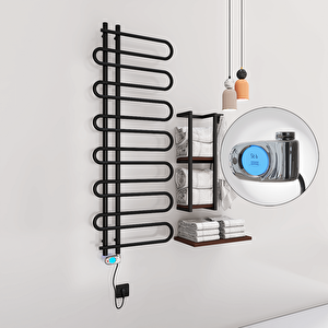 Zante Elektrikli Havlupan 600x1400  Siyah (musa Termostat) 600w