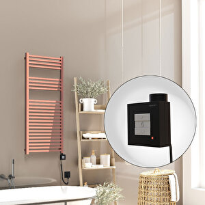 Barbados Elektrikli Havlupan 500x1200 Rose Gold Parlak (ktx1 Termostat) 600w Spiral Kablolu