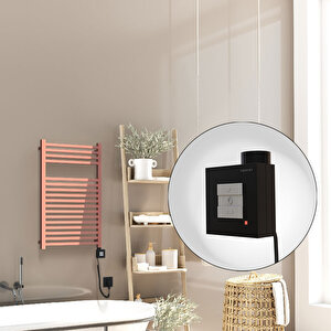 Barbados Elektrikli Havlupan 500x800 Rose Gold Parlak (ktx1 Termostat) 300w Spiral Kablolu