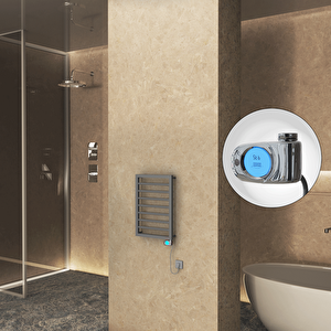 Naxos Elektrikli Havlupan 450x655 Antrasit Texture (musa Termostat) 300w
