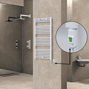 Haiti Elektrikli Havlupan 600x1200 Düz Beyaz (on/off Düğmeli) 600w