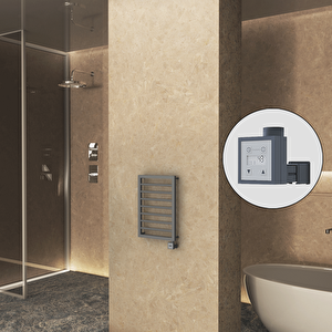 Naxos Elektrikli Havlupan 450x655 Antrasit Texture (ktx3 Termostat) 300w