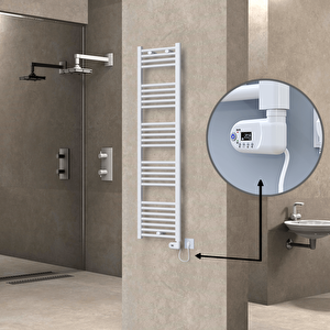Haiti Elektrikli Havlupan 400x1500 Düz Beyaz (thesis Termostat) 600w