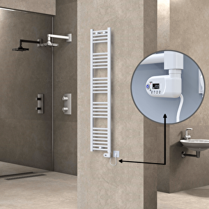 Haiti Elektrikli Havlupan 300x1500 Düz Beyaz (thesis Termostat) 600w