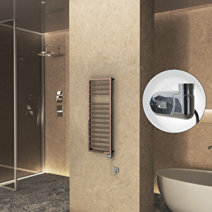 Naxos Elektrikli Havlupan 500x1193 Rose Gold Parlak (thesis Termostat) 300w