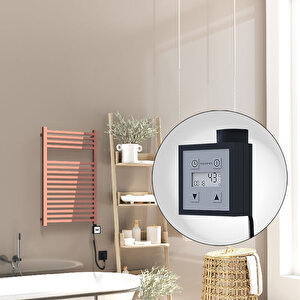 Barbados Elektrikli Havlupan 500x800 Rose Gold Parlak (ktx3 Termostat) 300w Spiral Kablolu