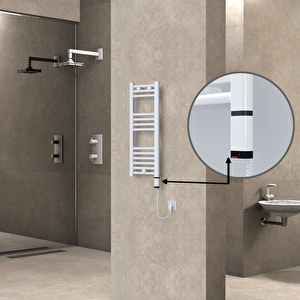 Haiti Elektrikli Havlupan 300x800 Düz Beyaz (oned On/off ) Sağ 200w