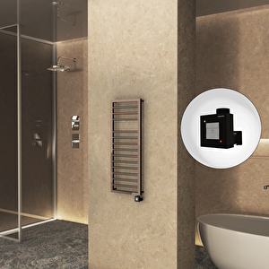 Naxos Elektrikli Havlupan 500x1193 Rose Gold Parlak (ktx1 Termostat) 300w
