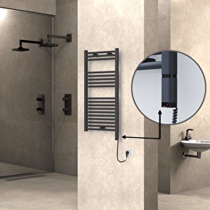 Haiti Elektrikli Havlupan 500x1000 Düz Antrasit (oned On/off ) Sağ 300w