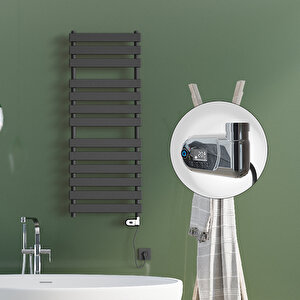 Tahiti Elektrikli Havlupan 500x950 Antrasit Texture (thesis Termostat) 600w