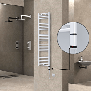 Haiti Elektrikli Havlupan 400x1500 Düz Beyaz (oned On/off ) Sağ 600w