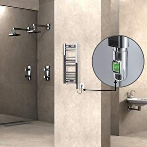 Haiti Elektrikli Havlupan 300x700 Düz Krom (on/off Düğmeli) 200w