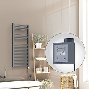 Barbados Elektrikli Havlupan 500x1200 Antrasit Texture (ktx3 Termostat) 600w Spiral Kablolu
