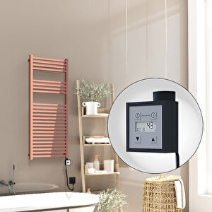 Barbados Elektrikli Havlupan 500x1200 Rose Gold Parlak (ktx3 Termostat) 600w Spiral Kablolu