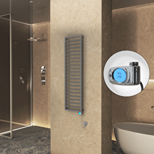 Naxos Elektrikli Havlupan 500x1655 Antrasit Texture (musa Termostat) 600w