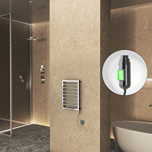 Naxos Elektrikli Havlupan 450x655 Krom  (on/off Düğmeli) 200w