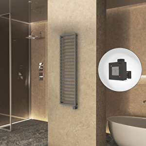 Naxos Elektrikli Havlupan 500x1655 Antrasit Texture (ktx1 Termostat) 600w
