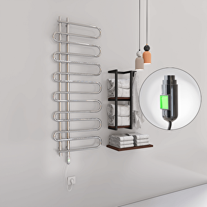 Zante Elektrikli Havlupan 600x1400  Krom (on/off Düğmeli) 300w