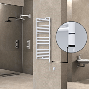 Haiti Elektrikli Havlupan 500x1200 Düz Beyaz (oned On/off ) Sağ 600w