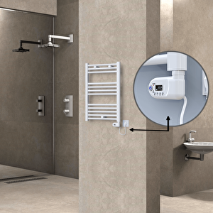 Haiti Elektrikli Havlupan 500x700 Düz Beyaz (thesis Termostat) 300w
